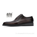 Chaussures d&#39;affaires confortables en cuir à lacets pour hommes populaires